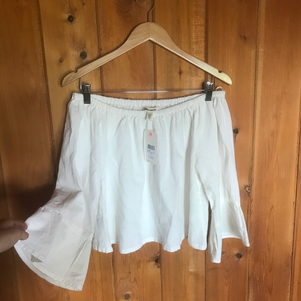 Billabong Off The Shoulder White Top